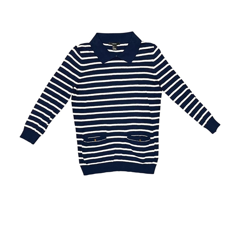 Forever 21 Navy Striped sweatshirt